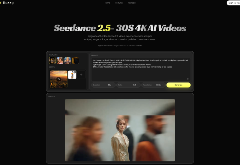 Buzzy Launches Dedicated Seedance 2.5 Resource Page for AI Video Creators
