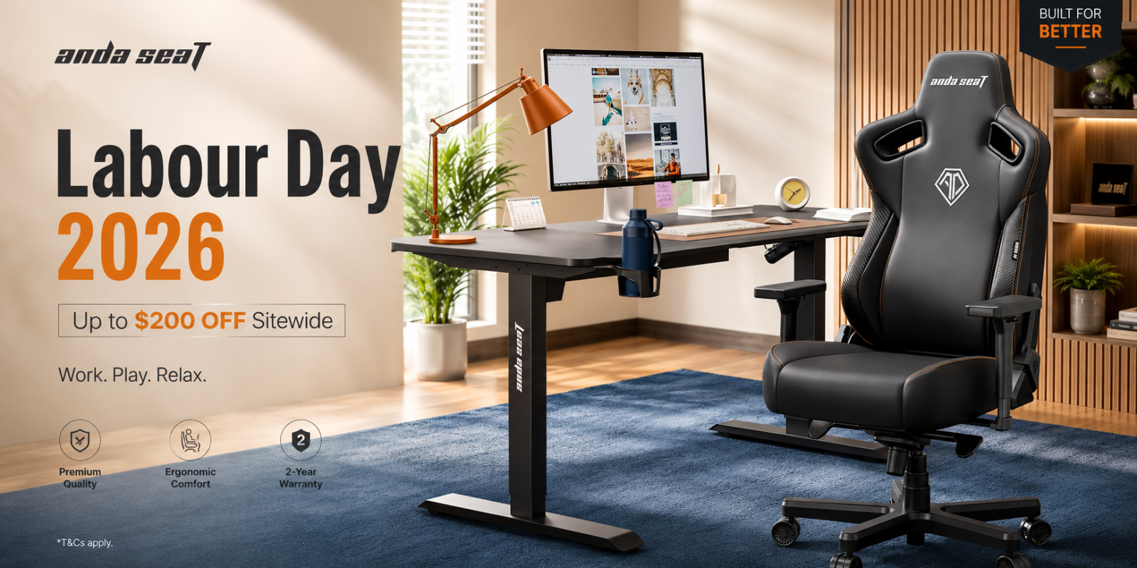 AndaSeat Marks Labor Day 2026 With Kaiser 3E and Xtreme Focus as Desk Jobs Remain Highly Sedentary